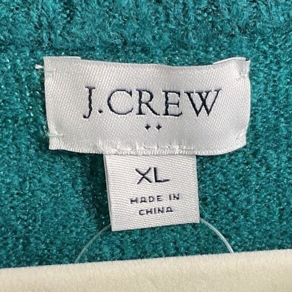 NWT J. Crew Factory Crewneck sweater in extra-soft yarn, XL, Green, Style AC625 - Picture 4 of 8
